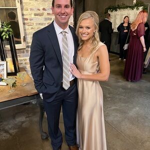 Show me your mumu Madi gown champagne satin size XS